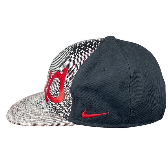 Nike True Kevin Durant KD Hat Snapback Cap Black Gray Red NBA Hoops Retro OSFA - Picture 3 of 9